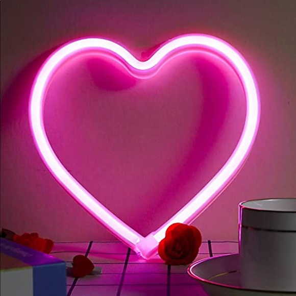 ReminisceMe Other - Heart led light neon pink home decor room womens girls love